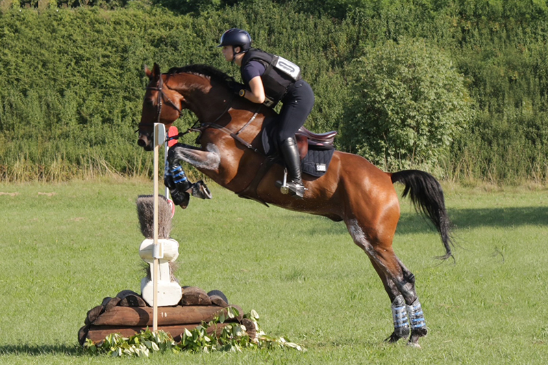 Cavaliere durante la prova di cross country Internazionale di Palmanova