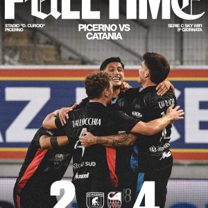 Picerno-Catania 2-4: poker rossazzurro al Curcio, il Catania rialza la testa.