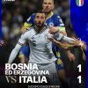 Sport, Calcio: Italia, il fallimento è totale: la Bosnia-Erzegovina condanna gli azzurri alla terza esclusione consecutiva al Mondiale.