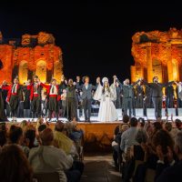Magica la cornice del Teatro Antico di Taormina per lo spettacolo d’Opera di Turandot